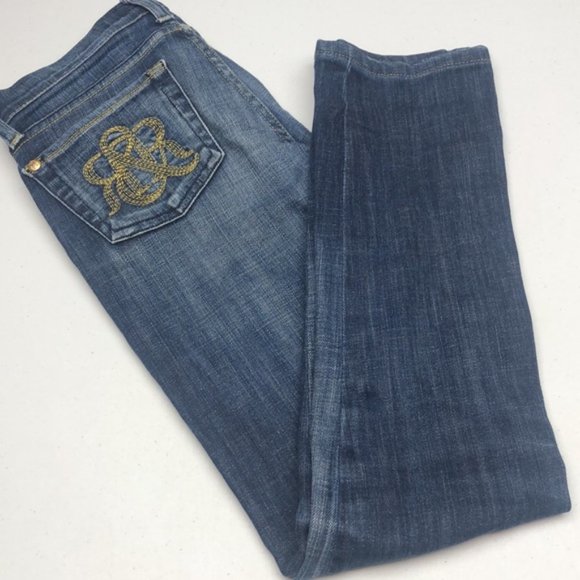 VINTAGE ROCK & REPUBLIC KASANDRA SLIM STRAIGHT JEANS 25x28 MADE IN USA 🇺🇸 - Picture 3 of 13